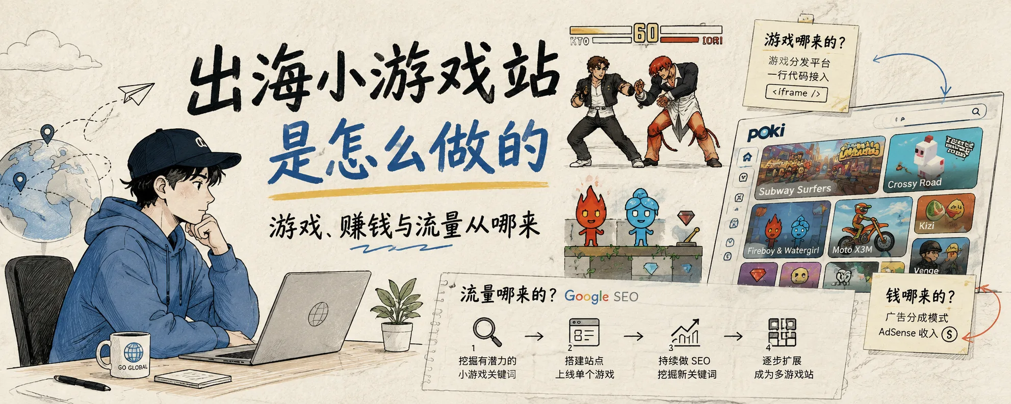 出海小游戏站是怎么做的：游戏、赚钱与流量从哪来